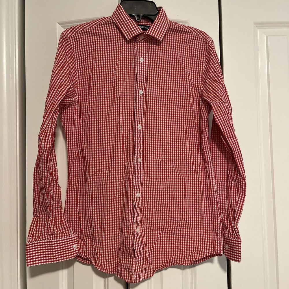 Jack Threads Button up shirt womens Size S Red  Long sleeve western top blouse